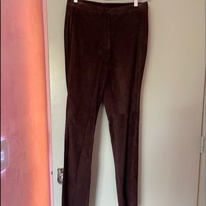 Brown suede pants
